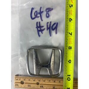 Honda Chrome Silver Front Rear Trunk Hood Emblem Badge Logo 3.5 x 2.75 Inch